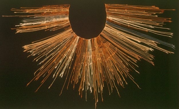 An Inca khipu in the Larco Museum, Lima.