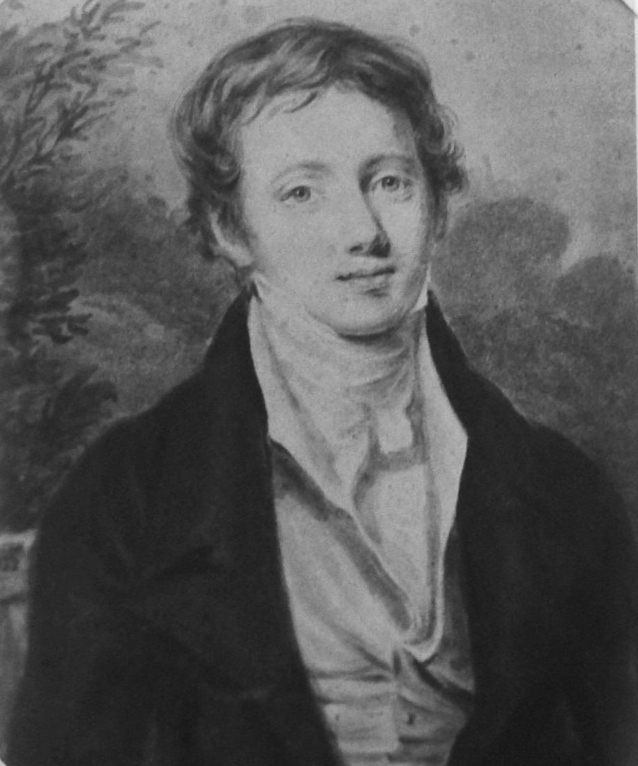 James Prinsep (1799–1840), who deciphered Brahmi in 1837; portrait by his sister Emily.