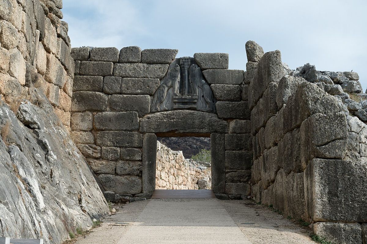 The Lion Gate at Mycenae (13th century BCE).